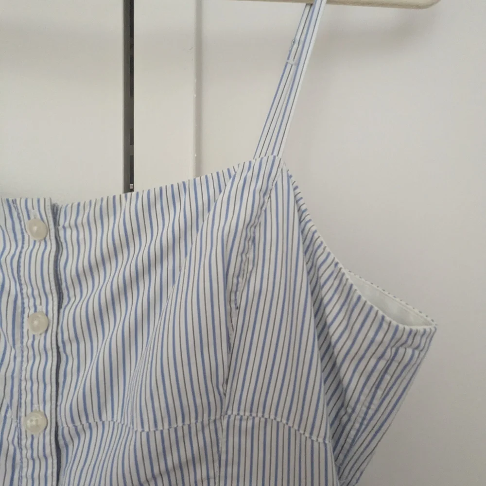 J. Crew Blue and White Striped Maxi Dress - Picture 2 of 8